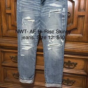 AE hi rise skinny jeans. NWT. Size 12R